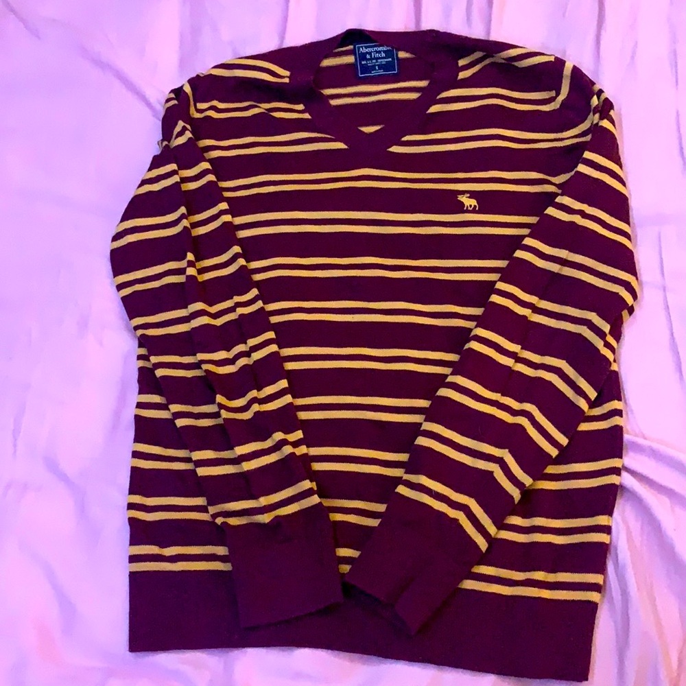 V-neck Striped Sweater